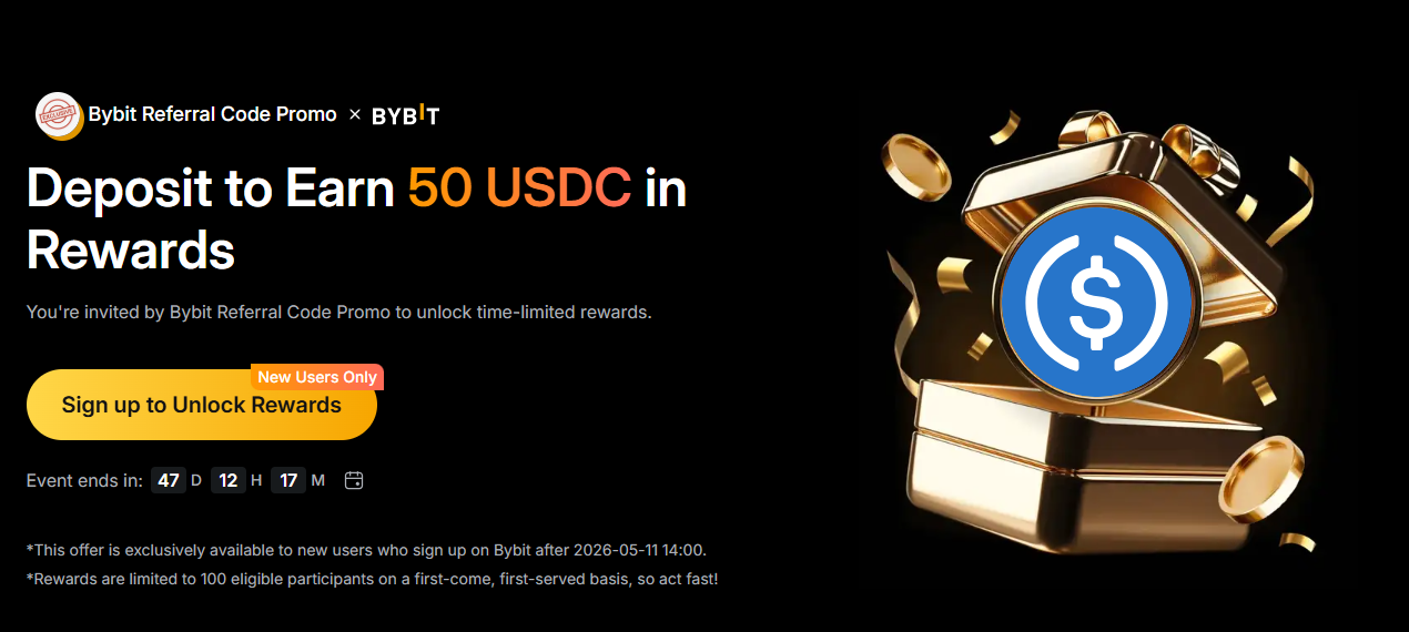 Bybit bonus structure showing welcome credit and fee discount tiers