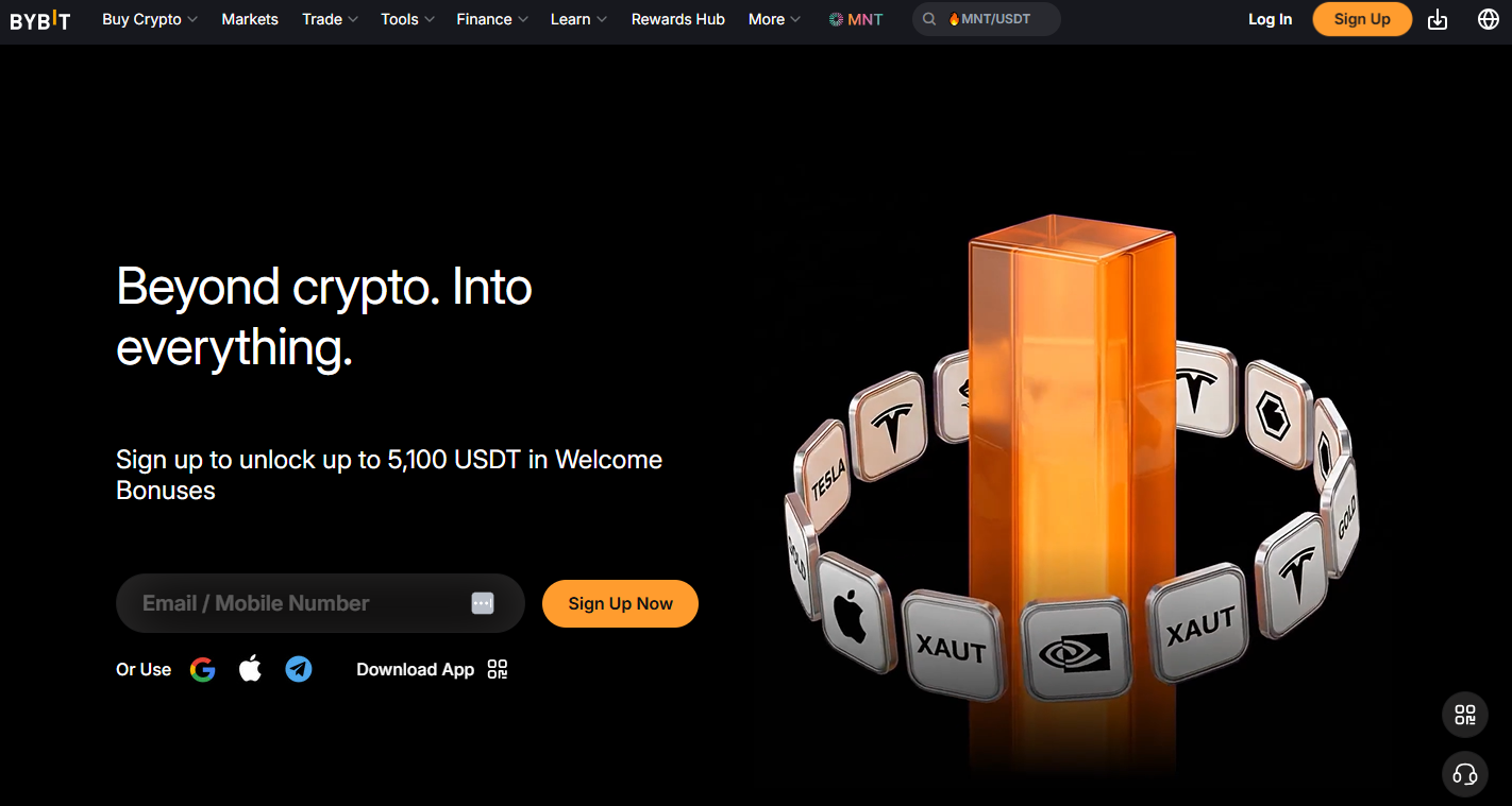 Bybit trading platform overview with charts and order book