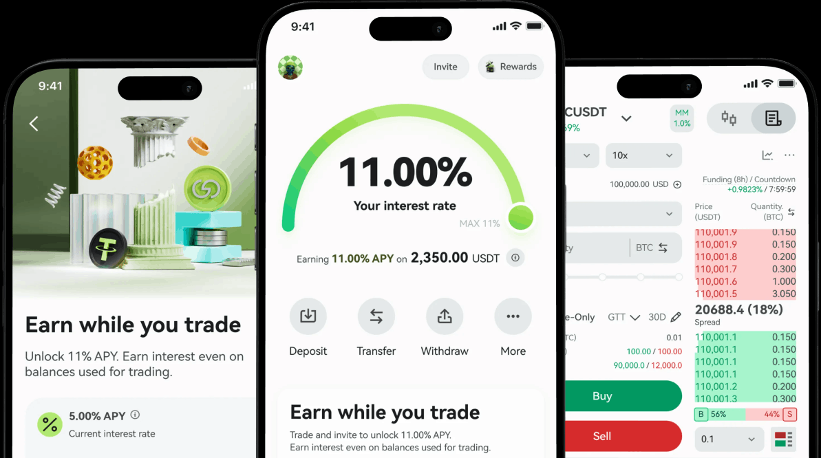 grvt platform overview grvt trading interface showing the central limit order book with crypto and RWA perpetuals, TradingView charts, and the ONE Balance composable yield panel